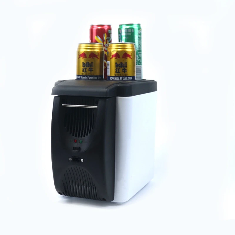Outdoor cooling and heating Semiconductor electric car cooler box 6L portable mini car fridge