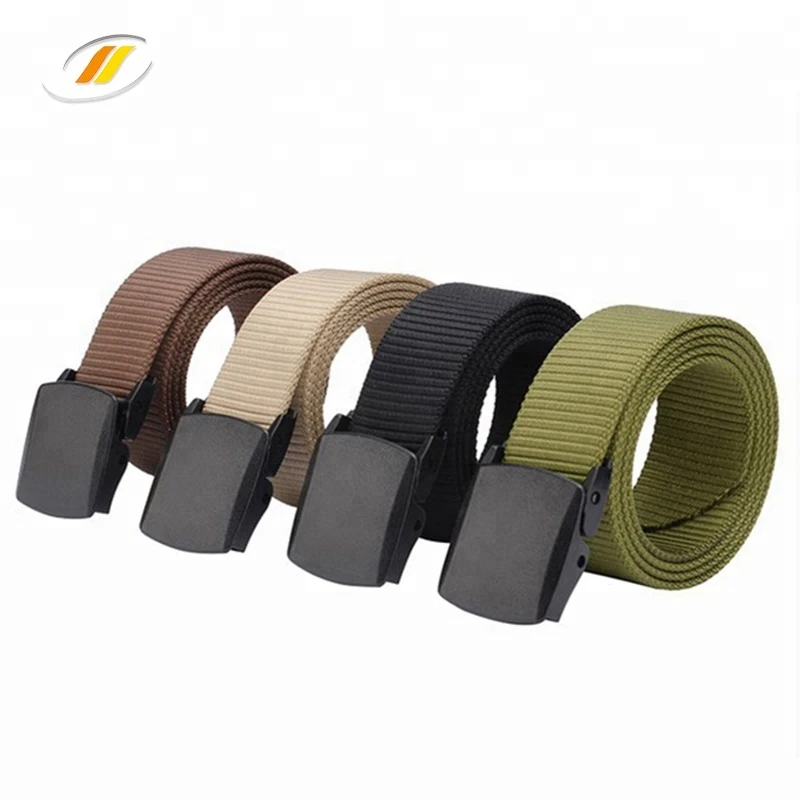 Outdoor Military Tactical Woven Belt With Smooth Buckle