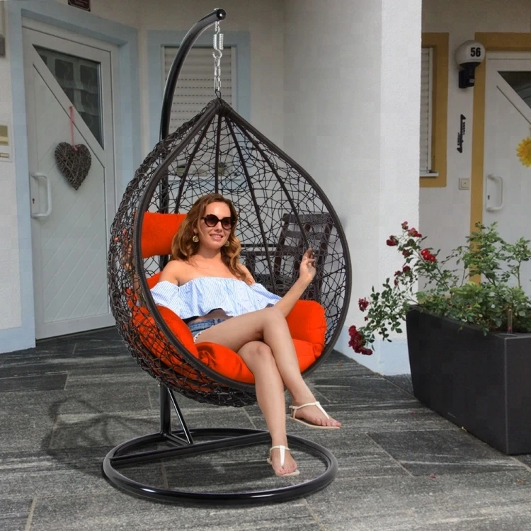 Outdoor Rattan Hanging Chair Patio Swings Egg Hanging Chair