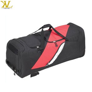 Outdoor sport wheeled cricket kit bag, custom cricket kit trolley bags