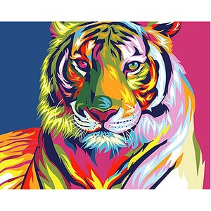 Paint by numbers oil painting regal tiger