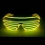 Import Party EL Wire Neon Rave Glasses Glow Shades Flashing LED Sunglasses+Battery Pack from China