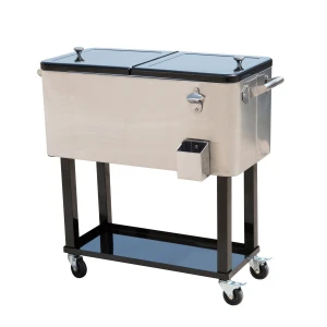 Patio stainless steel Party cooler cart