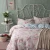 Import Pink bedsheet floral bedspread custom 4 pieces set skirt bed cover from China