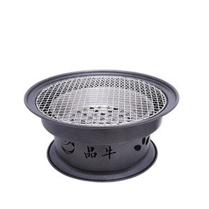 PINNIU home use mini korean japanese bbq indoor tabletop stove outdoor beefmaster charcoal bbq grill barbeque with non-stick pan