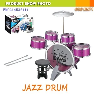 Plastic kids acoustic drum set with 5pcs