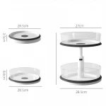 Plastic Kitchen Rotating Shelf Round Storage Rack Spice Fruit Basket Home Organizer