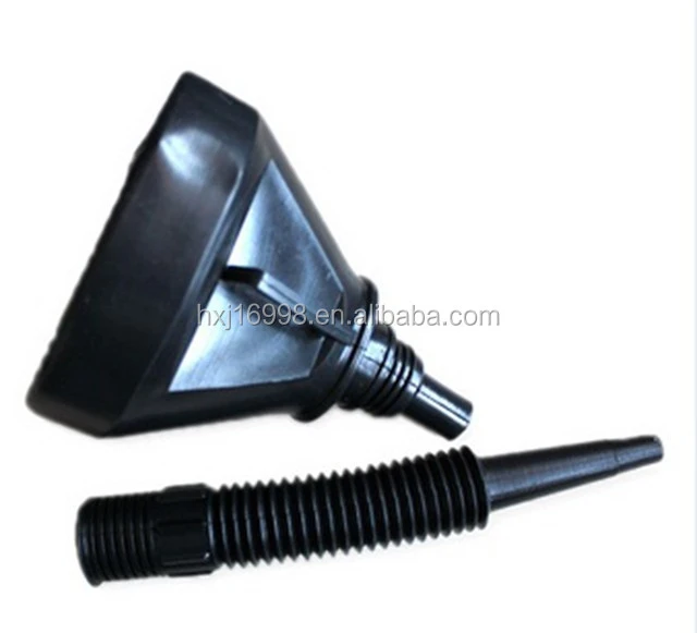 Plastic oil Funnel with removeble filter colored funnel with corrugated pipe