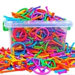 plastic straw stick building block bricks construct toy multicolor 400pcs 600pcs 800pcs 1200pcs