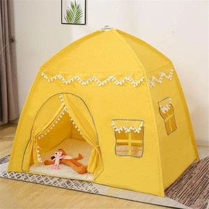 Play House For Children Room Large Space Kids Wigwam Portable Indoor Outdoor Canvas Teepee Tent Toy Baby Tent Bed For Girls