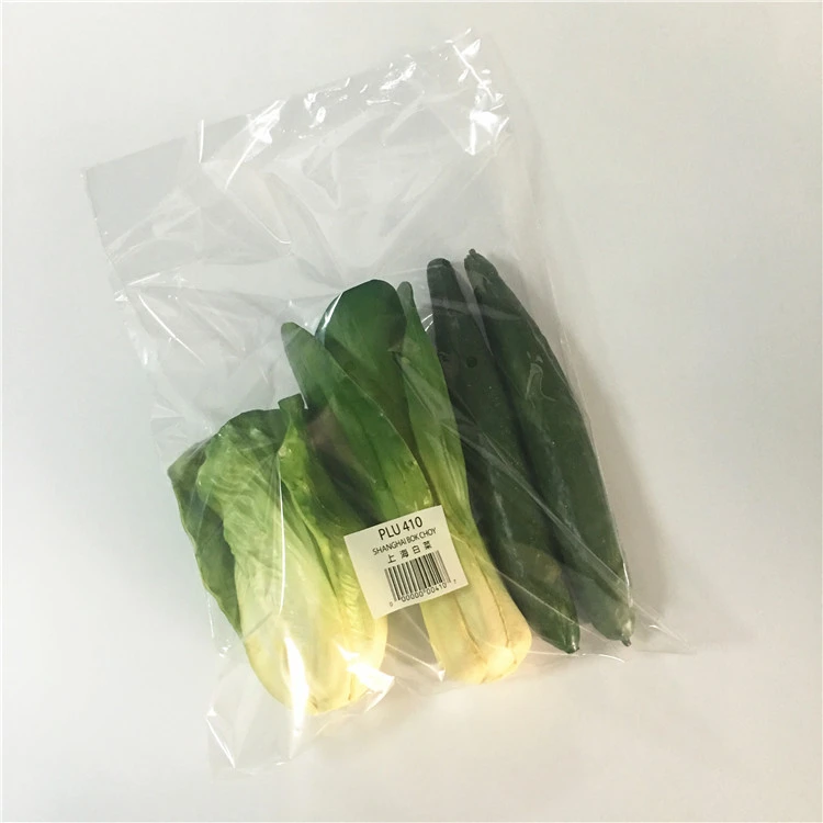 Popular CPP OPP plastic lettuce bag with holes