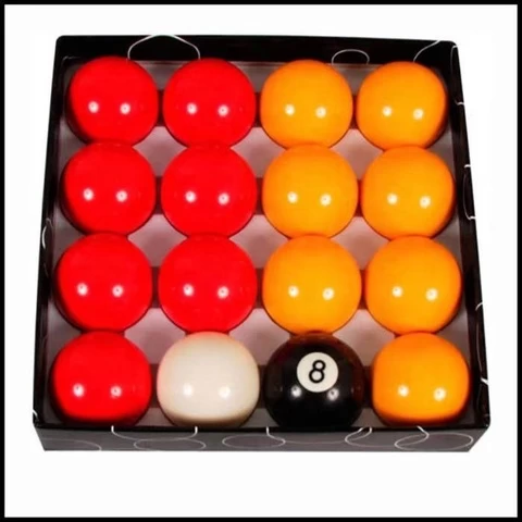 Popular good quality red yellow billiard balls 57.2mm pool ball set