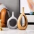 Import Popular item gift matte glaze creative design nordic table home decor donut ceramic vase for living room from China