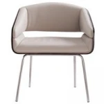 Popular Living Room Chair Soft Seat Black Leather fancy dressing room chairs