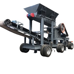 portable Aggregate concrete crushing station 60TPH process capacity