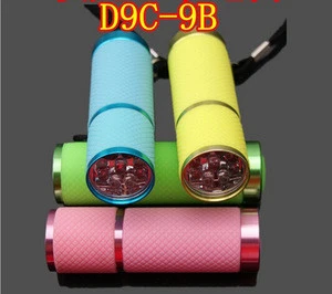 Portable Mini 9 LED Nail Dryer Curing led gel lamp Flashlight Torch For UV Gel nail polish dryer