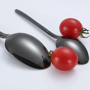 Portugal Royal 18/10 stainless steel black cutlery,black flatware sets