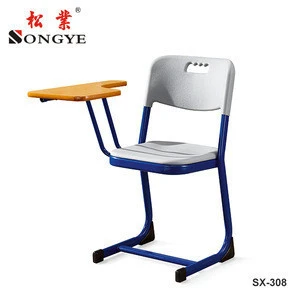PP Plastic Chair student chair with writing pad