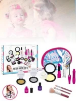Pretend Makeup Kit Toys Safe & Non-Toxic Kids Cosmetic First Make Up Pretend Toy Set For Little Princess Play Dress Up