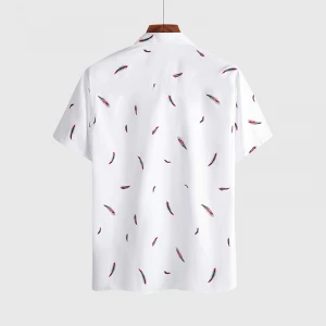 Printed design funny 100% cotton men wear hawaiian beach shirt short sleeve