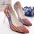 Import Printed Toe Woven Pattern Stilettos Pumps Shoes Sexy Women China High Heels from China
