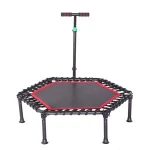 Profession Gymnastics Indoor Hexagonal Fitness Trampoline round With Adjustable Handle