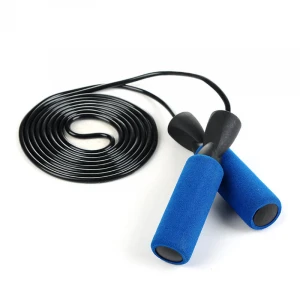 Professional Gym Adjustable Jumping Plastic Pvc Black Adult Speed Steel Wire Skipping Jump Rope With Weight