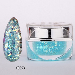 Professional Soak off Coloured UV Gel Shiny Glitter UV Gel Nail Polish UV Gel 20ml Y0053