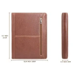 Promotion front zipper design card slots with stand leather briefcase removable tablet case cover for ipad 10.2