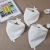 Import pure white color muslin bibs 100% cotton plain ruffle baby bib cheap price wholesale simple design snuggle bibs from China