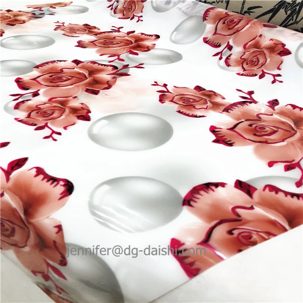 PVC clear printed table cloth