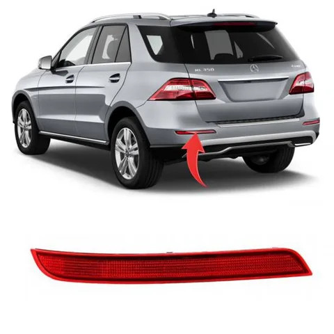QSF 1668200074 L 1668200174 R Rear Bumper Reflector Lens LH+RH For Mercedes-Benz W166 ML63 ML350 ML550 12-15