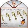 R7 style brass metal shower curtain hook