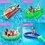 Import Rainbow unicorn swim water inflatable mount floating bed floating row swim toy from China