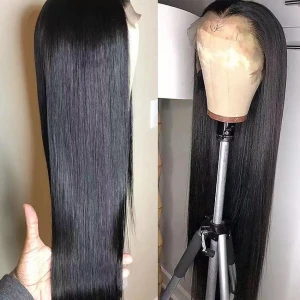 Raw Brazilian Virgin Cuticle Aligned Human Hair Transparent Lace Front Wig Natural Hair Hd Full Lace Frontal Closure Wig Cheap
