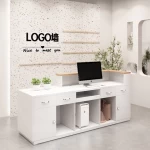 Reception Reception Desks Customized White Reception Desk Things On Beauty Salon Furniture With Cashier Counter