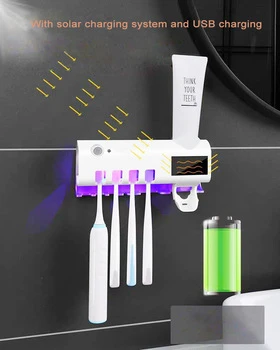 Rechargeable infrared smart sensor Sanitizer Tooth Brush travel uv Electric toothbrush holder sterilizer