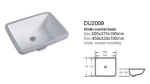 Rectangle Under counter Bathroom sink