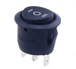 Red Black White ON/OFF Round Rocker Toggle Switch 6A/250VAC 10A 125VAC Plastic Push Button Switch 2PIN