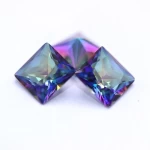 Redleaf Jewelry Rhinestone Stone Synthetic Diamond Gems Rainbow Square Cristal Glass Crystal Synthetic (lab Created) Square Cut
