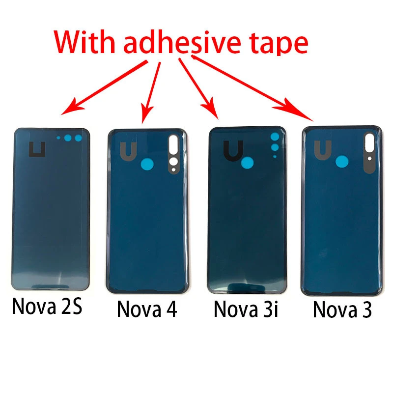 Replacement Glass Battery Back Cover Case For Huawei Nova 4 3 3i 2 2S