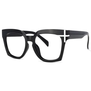 Retro Charming Unisex Black Square Acetate Wide Big Sized Optical Eyeglasses Frame