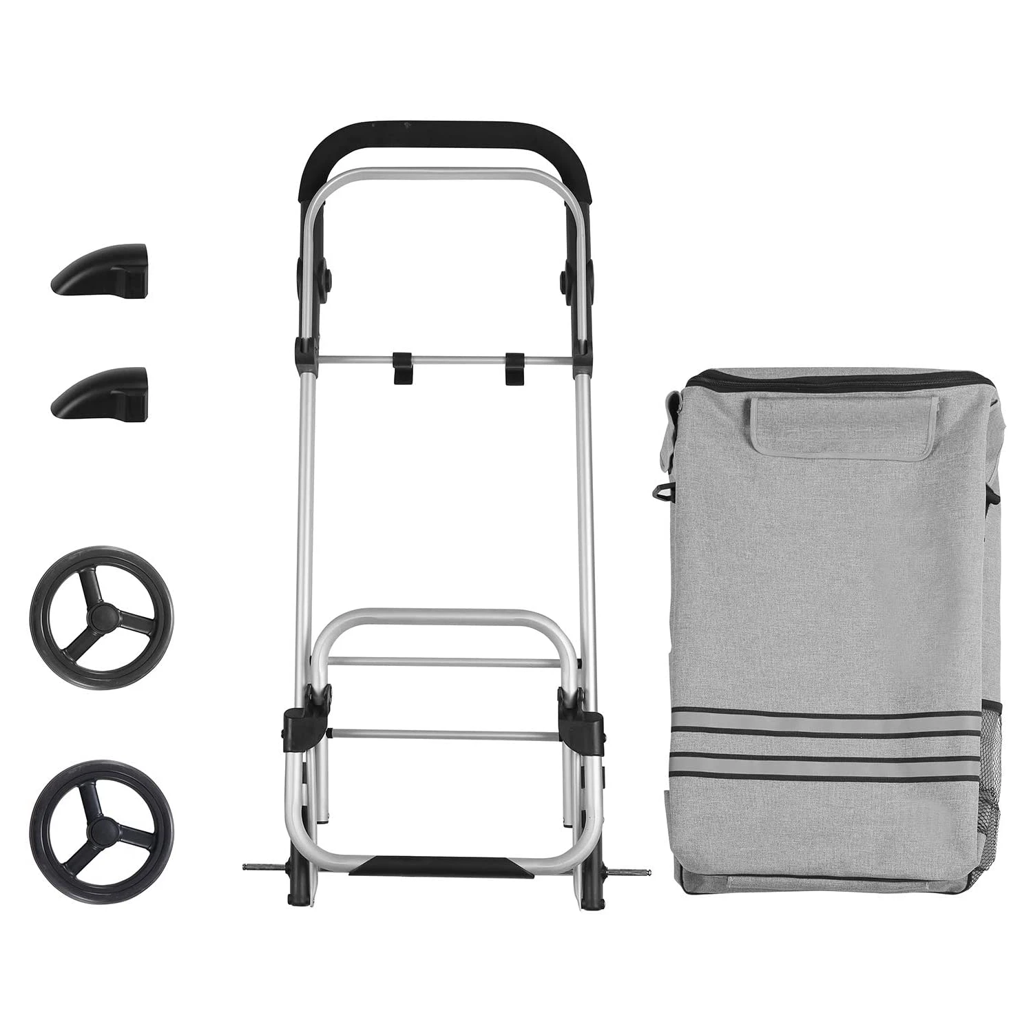 reusable travel trolley Portable folding wheeled roller shopping bag cart