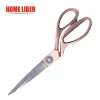 ROSE gold  multi-size all stainless steel plating hot sale dressmaking cutter trimming sewing tailoring scissors