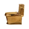 Sanitary ware golden color gold wc toilet bowl elongated one-piece toilet