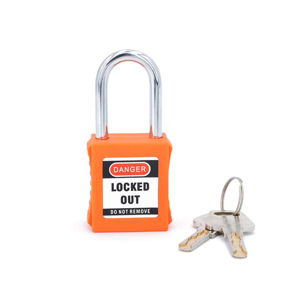 Seal Safty Long Shackle Loto Lockout Pad Lock 6mm 38mm Safety Key Safe Rekeyable Orange Padlock