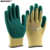 Seeway Cotton Knitted Crinkle Latex Coated Rubber Household Gloves
