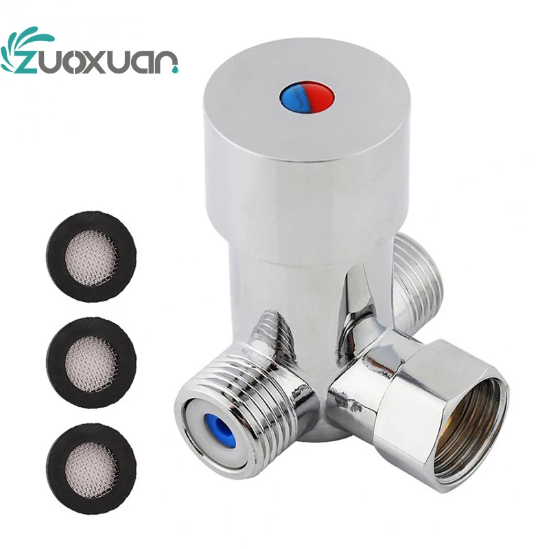 sensor faucet hot and cold valve