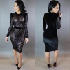 sexy mesh sequin bandage cocktail midi dress for fat women