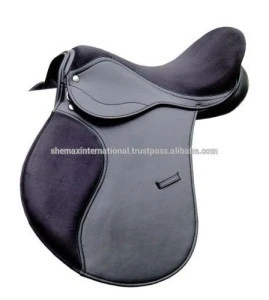 Shemax Horse Synthetic saddle black Medium Fit Premium Quality 17.5&quot;